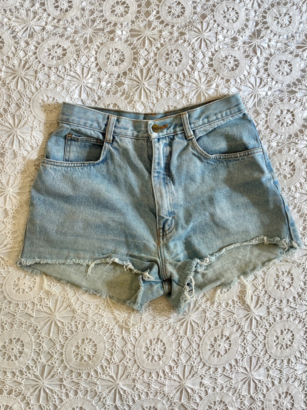 Vintage high waisted denim jeans cut off Daisy Duke shorts
